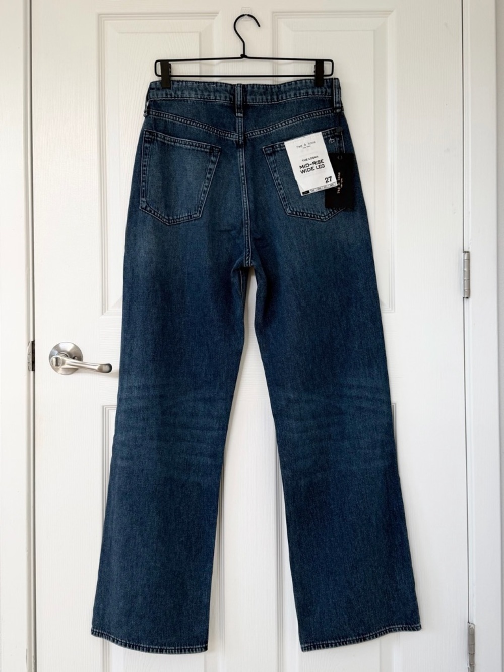 rag & bone Logan Mid Rise Wide Leg Jeans in Charlock NWT - Picture 6 of 12